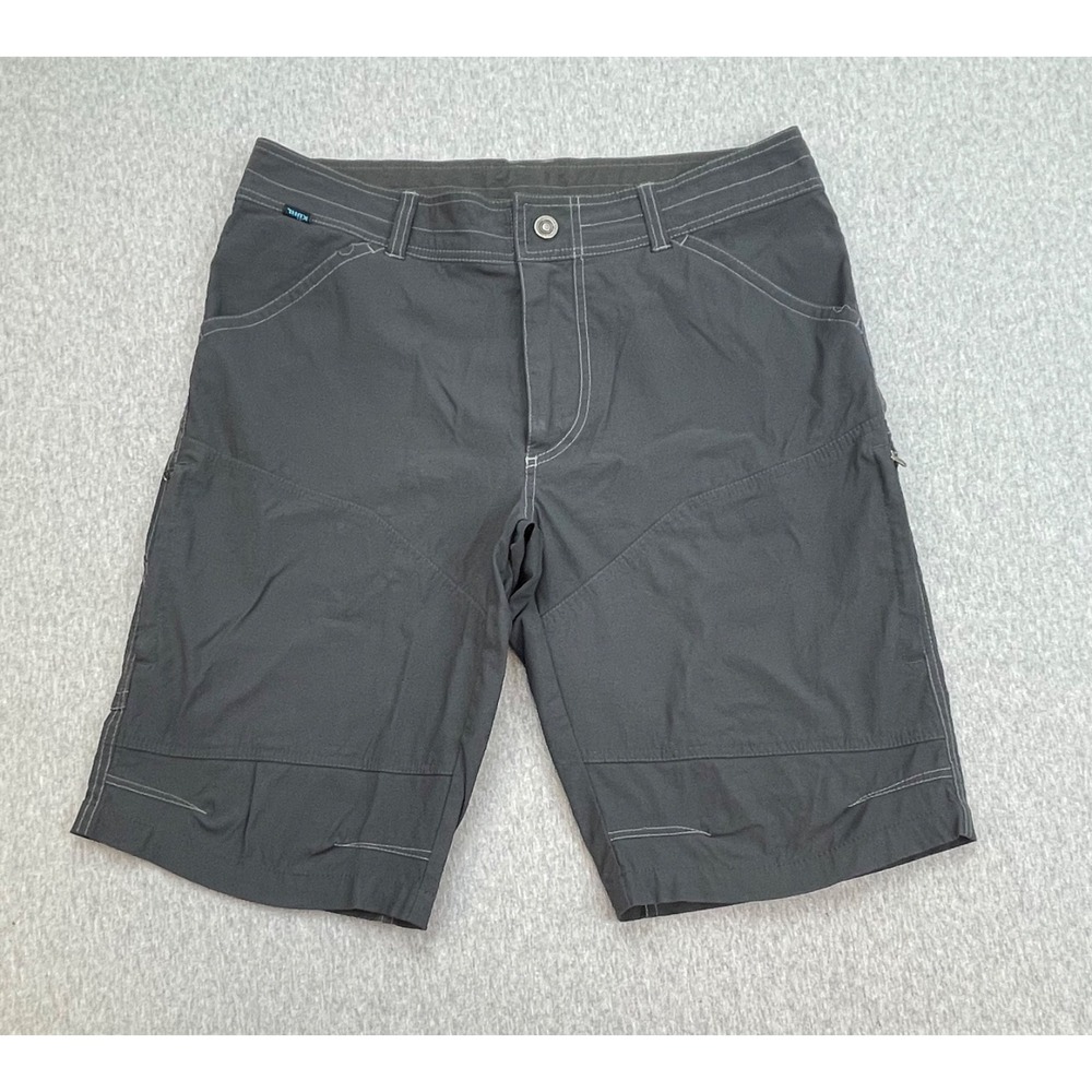 Kuhl Shorts Mens 34 Gray Renegade Tech Cargo Hike Carpenter Performance Gorpcore